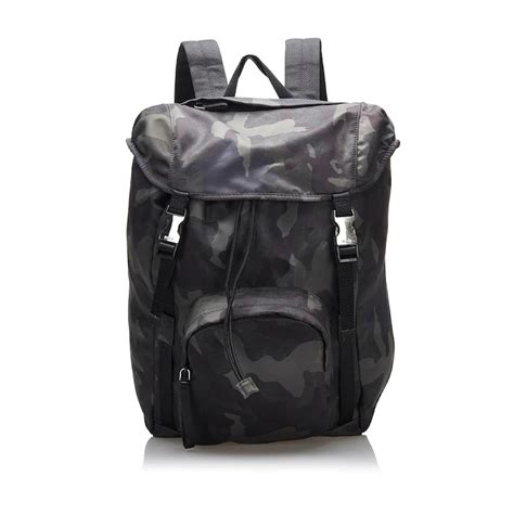 Prada Prada Nylon Tessuto Camouflage Backpack V135 Canvas .